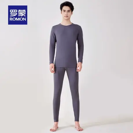 【山羊绒+桑蚕丝】罗蒙男士保暖套装2023秋冬新款双面绒百搭内衣图片