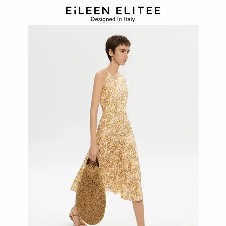 朗姿欧洲EiLEEN ELITEE棉质吊带碎花裙子气质2025年夏新款连衣裙图片