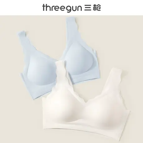 三枪内衣女小胸显大聚拢薄款无痕收副乳防下垂软支撑无钢圈文胸罩商品大图