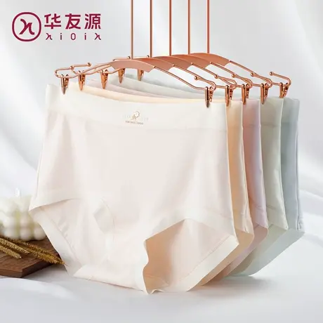 华友源女士棉莫高腰内裤纯棉抑菌底裆妈妈弹力棉均码透气三角裤头图片