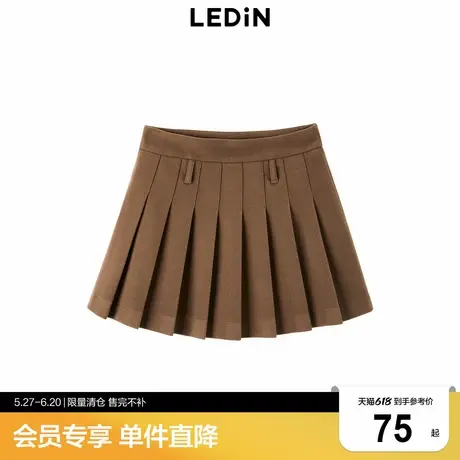 【断码清仓】乐町学院百褶裙女冬季修身短裙C2GED4503图片