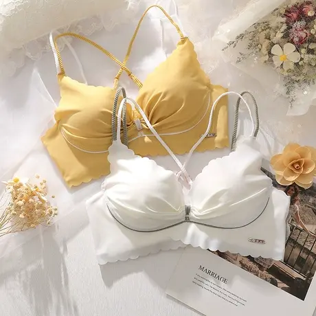 无痕内衣女小胸聚拢显大收副乳防下垂调整型胸罩性感美背文胸套装图片