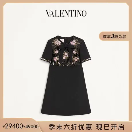 [季末优惠]华伦天奴VALENTINO女士 CREPE COUTURE 短款连衣裙图片