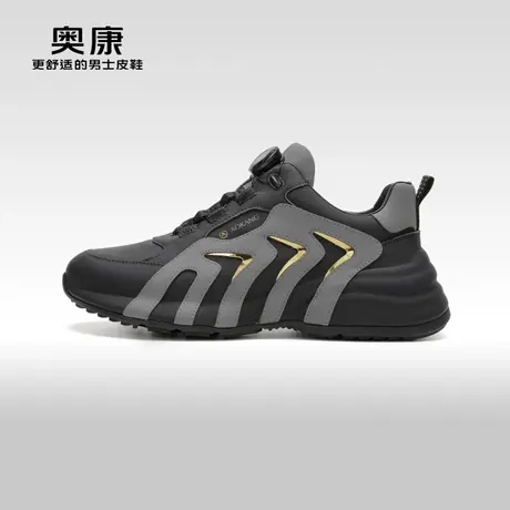 【门店发货】Aokang奥康2024春季新款时尚休闲鞋男拼接舒适潮鞋图片