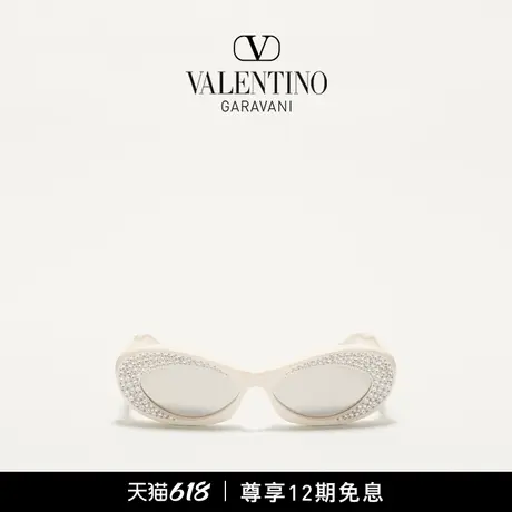 [12期免息]华伦天奴VALENTINO男女同款椭圆形醋酸纤维太阳眼镜图片