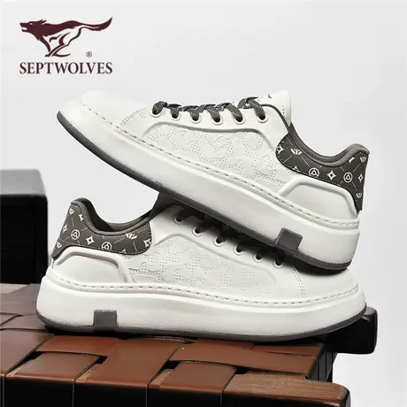 七匹狼男士小白鞋夏季新款白色增高鞋子男原创潮流休闲板鞋男透气图片