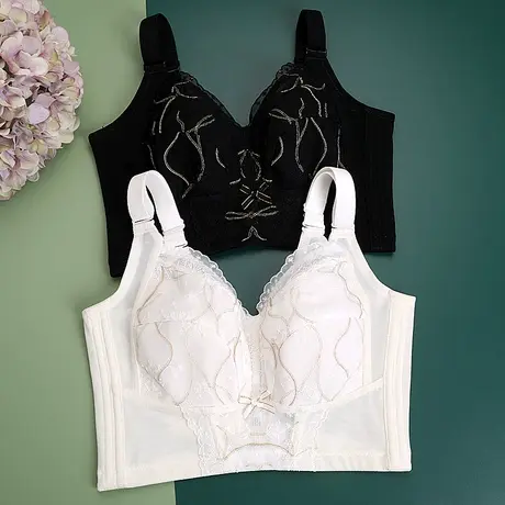 收副乳调整型内衣女聚拢防下垂大胸显小胸大码文胸薄款上托全罩杯图片