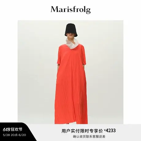 【新能量色彩】Marisfrolg玛丝菲尔2025夏新款简约宽松廓形连衣裙图片