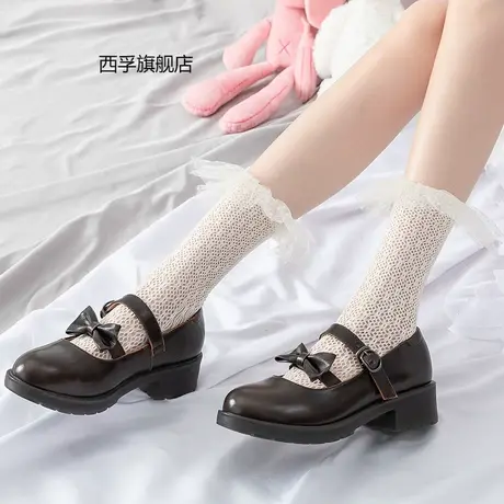 蓬蓬网纱蕾丝花边网袜欧根纱水玉点点镂空lolita洛丽塔中短筒袜子图片