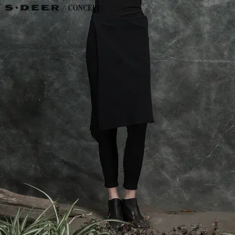 sdeer圣迪奥专柜正品新款春女裤嘻哈风搭片休闲长裤子S16180874商品大图
