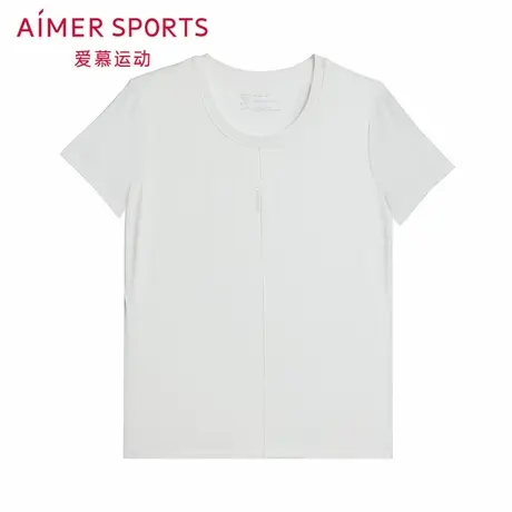 爱慕运动晨风运动装女夏季休闲圆领短袖T恤上衣AS143T21图片