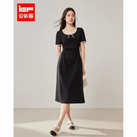 IEF/爱依服【微胖】大码女装2025夏季新款韩版温柔风显瘦连衣裙图片