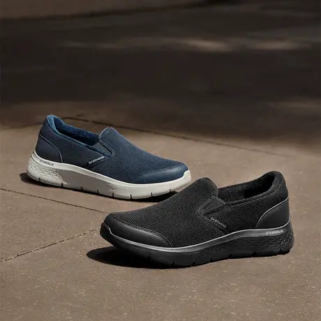 Skechers斯凯奇夏季男鞋一脚蹬健步鞋厚底休闲运动鞋爸爸鞋跑步鞋图片
