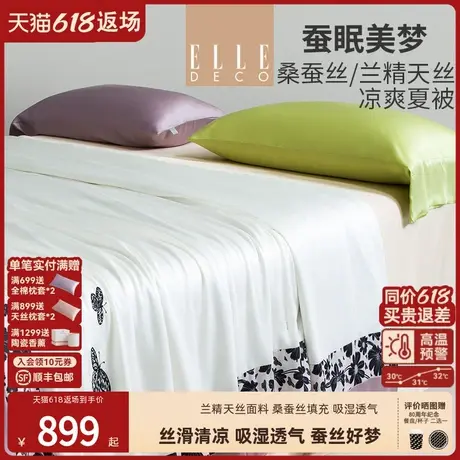 ELLE DECO莱赛尔兰精天丝夏凉被桑蚕丝高端品牌夏被真丝空调被商品大图