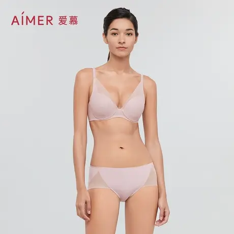 爱慕内裤女士简约柔软舒适红色本命年纯棉内裆中腰平角裤AM237191图片