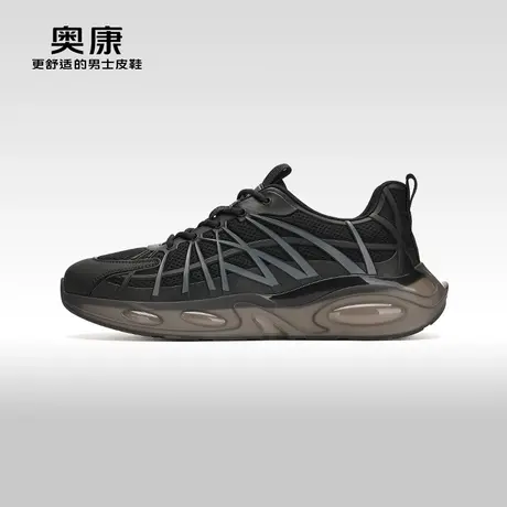 【门店发货】Aokang奥康春季新款时尚运动鞋男拼接透气鞋图片