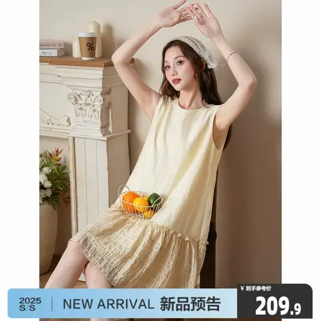 唐狮2025夏季新款无袖连衣裙女中长款小清新仙女裙少女背心裙6.21图片