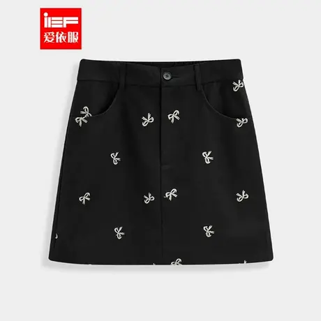 IEF/爱依服【微胖】大码女装2025秋季新款法式甜美少女风百搭A裙图片