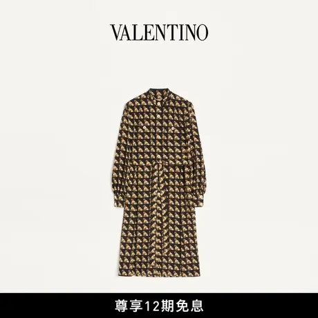 [新品上市]华伦天奴VALENTINO女士 PETIT CHARLES 印花双绉连衣裙图片