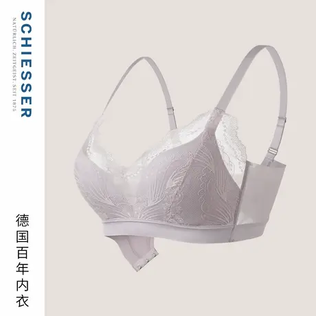 SCHIESSER舒雅25早秋新品女士蕾丝加宽侧收透气无钢托内衣文胸BRA图片