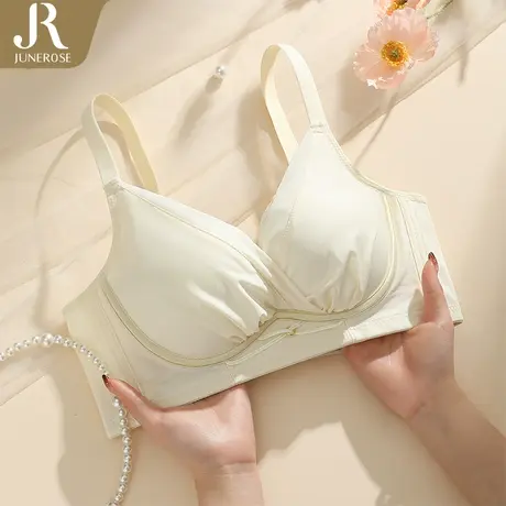 六月玫瑰内衣女小胸聚拢性感文胸无钢圈法式胸罩收副乳防下垂新款图片