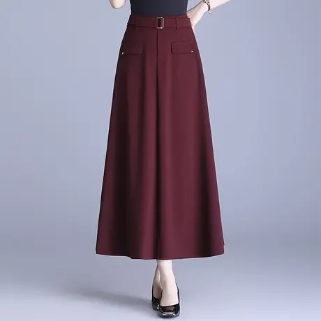 韩版通勤半身裙女2025春夏新款高腰垂感显瘦a字裙气质中长西装裙图片