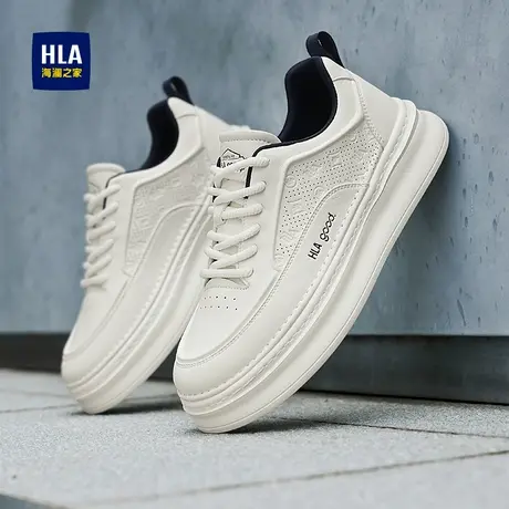 HLA/海澜之家夏天网面薄款板鞋男时尚百搭软底小白鞋舒适男鞋子图片