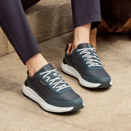 Skechers斯凯奇夏男休闲鞋透气网面运动鞋厚底跑步鞋软底舒适透气图片