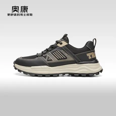 【门店发货】Aokang奥康2024春季新款时尚休闲鞋男透气轻质单鞋图片