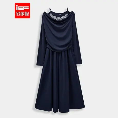 IEF/爱依服连衣裙2025秋季新款法式纯欲温柔小女人气质连衣长裙图片