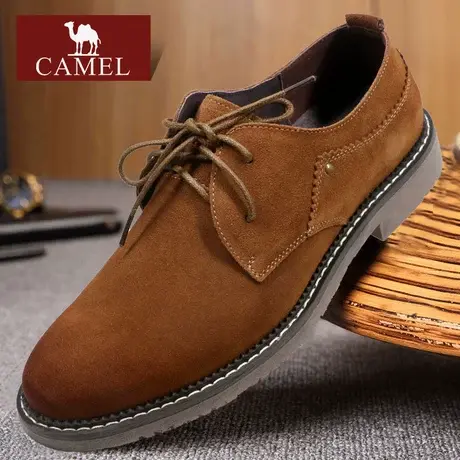 Camel/骆驼男鞋 秋季新款英伦平跟磨砂牛皮青年时尚户外休闲鞋潮图片
