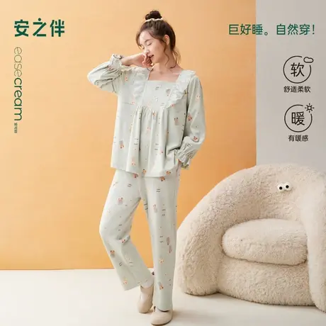 安之伴【巨保暖】睡衣女秋冬季2025新款海岛绒套装宽松大码家居服图片