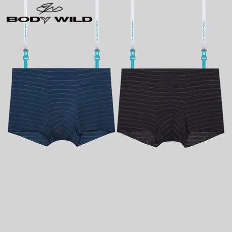 BODYWILD条纹内裤男四角款莫代尔青年男士男生薄款季ZBN23MR2商品大图