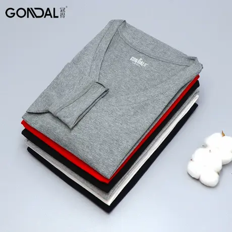 GONIDAL/冠得秋衣男士纯棉薄款单件上衣打底衫保暖内衣内穿冬季图片