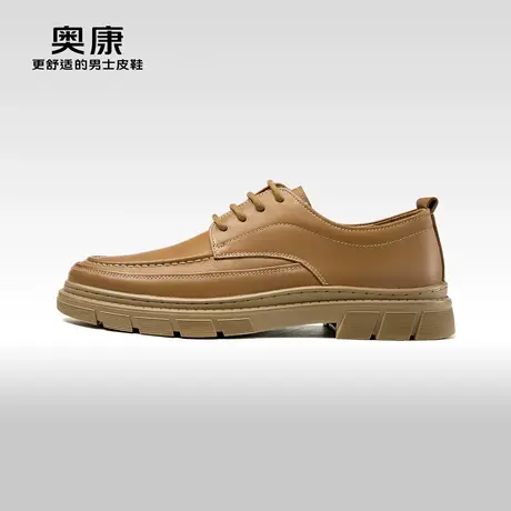 Aokang奥康 2023秋季新款 商务工装时尚厚底复古休闲鞋1233213003商品大图