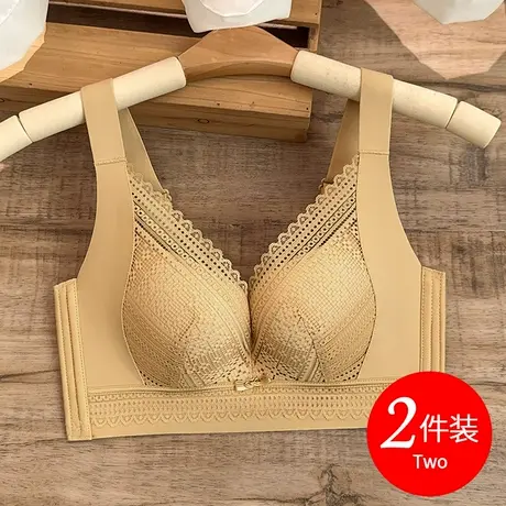 思晴内衣女大胸无钢圈薄款0.3cm大码文胸收副乳防下垂上托大罩杯图片