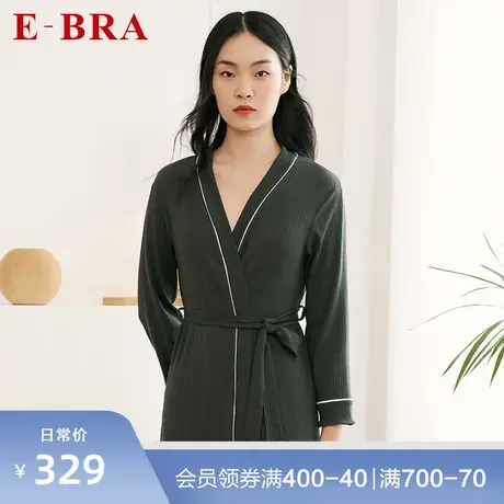 安莉芳旗下E-BRA女士睡衣家居服长款居家莫代尔棉混纺睡袍KL00054图片