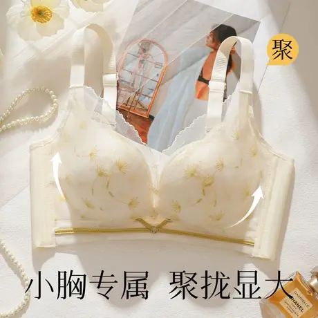 梦芭蒂小胸聚拢显大不空杯内衣女上托有型防下垂收副乳无钢圈文胸图片