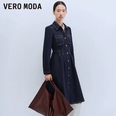 Vero Moda奥莱牛仔连衣裙夏季新款休闲舒适收腰含棉通勤A摆流行图片