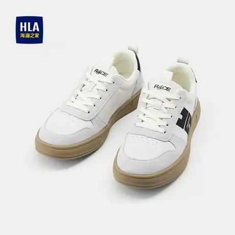 HLA/海澜之家圆头抽绳系带休闲鞋25新款轻便透气时尚运动德训鞋男图片