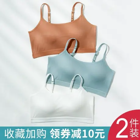 少女抹胸内衣女学生带胸垫文胸一体吊带小背心裹胸打底防走光外穿图片