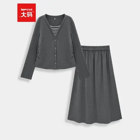 IEF/爱依服【大码女装】2025秋季新款韩版休闲慵懒风显瘦上下套裙图片