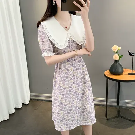 早春装女2023年新款法式连衣裙春秋气质碎花长裙子超仙女森系夏季图片