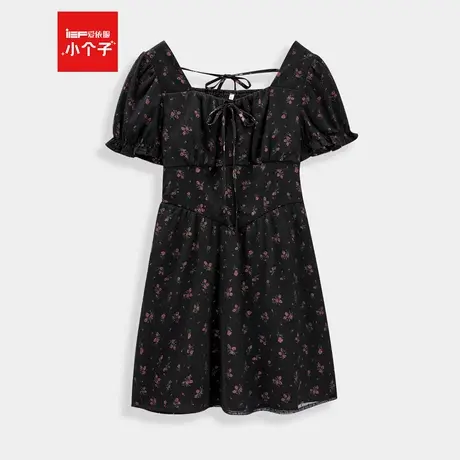 IEF/爱依服2025夏季新款短袖连衣裙淑女气质碎花宽松显瘦中裙子图片