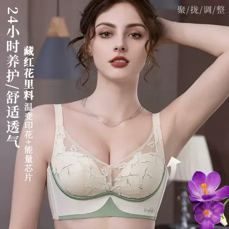 浪莎内衣女性感聚拢无钢圈女士全罩杯胸罩调整型收副乳防下垂文胸图片