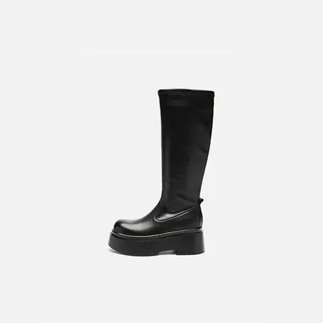 奥莱专供Nine West/玖熙加绒长筒靴女厚底增高通勤瘦瘦靴时装靴女图片