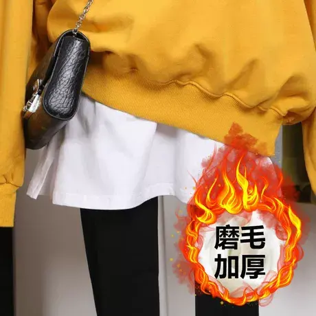 卫衣打底神器屁帘下摆内搭叠穿女纯棉白色打底裙遮屁股大码孕妇秋图片