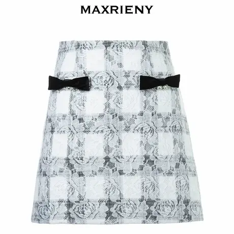 【奥莱】MAXRIENY午夜巴黎半裙复古蕾丝短裙A字图片