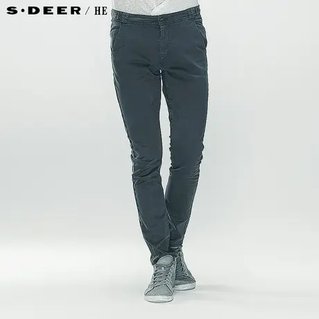 sdeerhe圣迪奥 专柜正品 男装夏纯棉纯色休闲男士长裤3270813图片