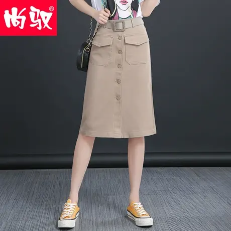 尚驭牛仔半身裙2023春夏新款宽松女裙韩版包臀显瘦中长款a字裙图片